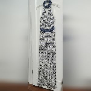 Trina Turk silk long choker/halter dress size 2